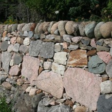 1889 DRY STONE WALL REBUILT